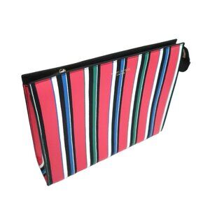 HENRI BENDEL West 57th Cosmetic Clutch bag Stripe leather